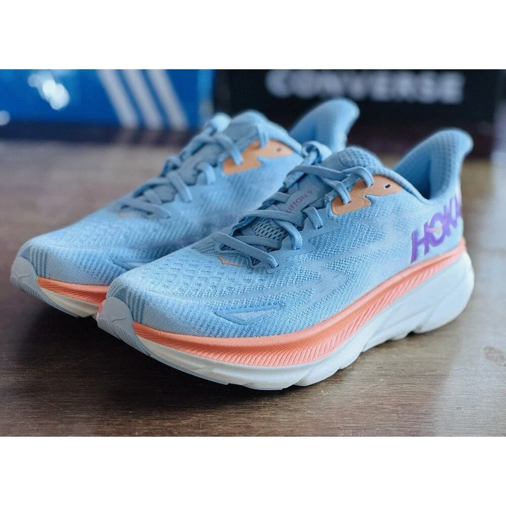 Women’s Size 10.5 HOKA Clifton 9 Airy Blue Ice Water 1127896-ABIW NWOB